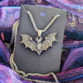 Bat Charm Unisex Stainless Steel Pendant Necklace