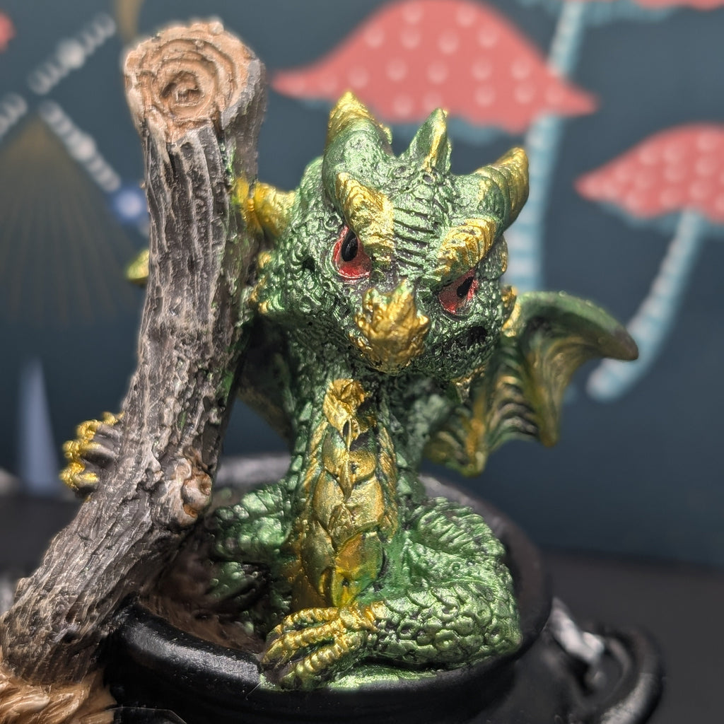 Baby Dragon in Witches Cauldron