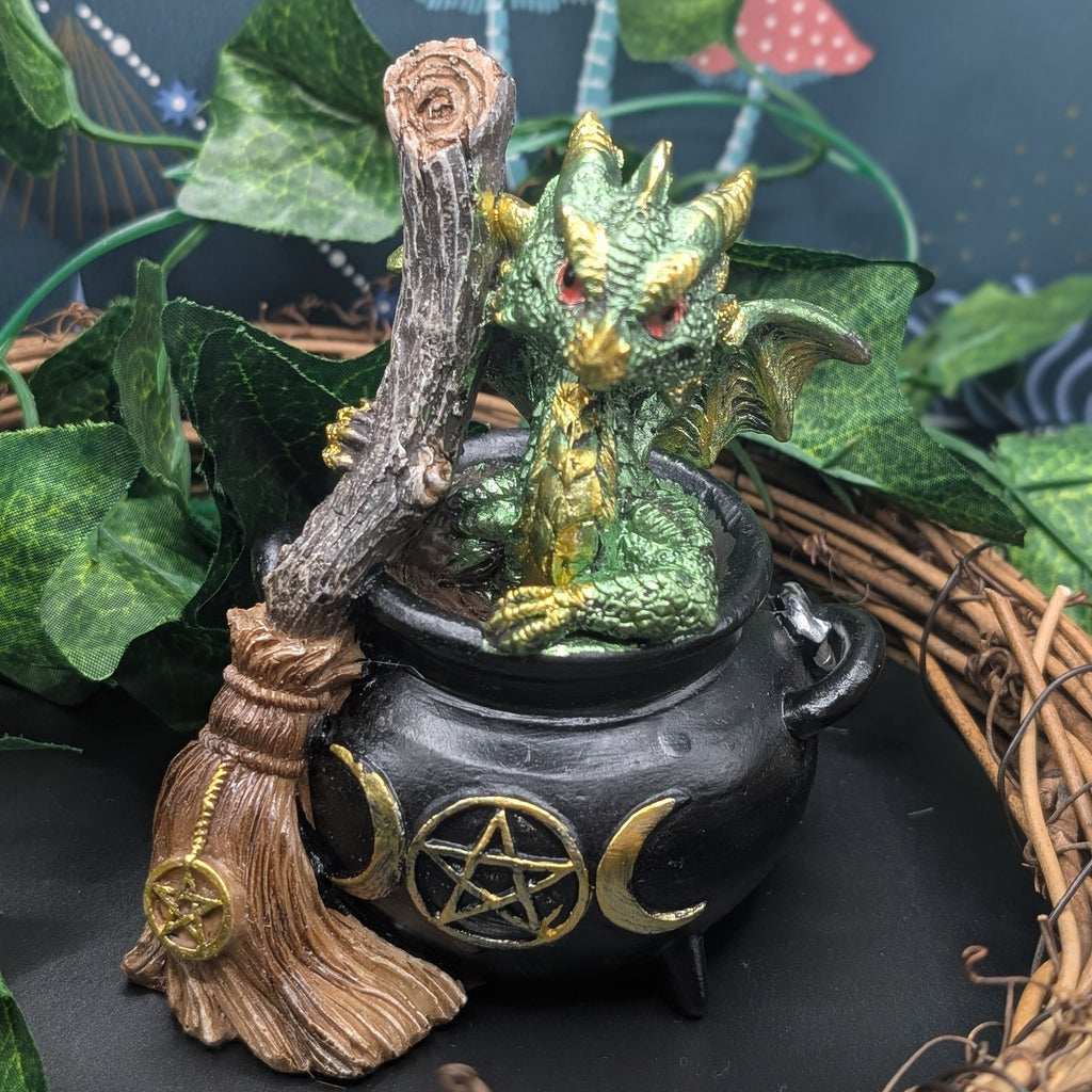 Baby Dragon in Witches Cauldron