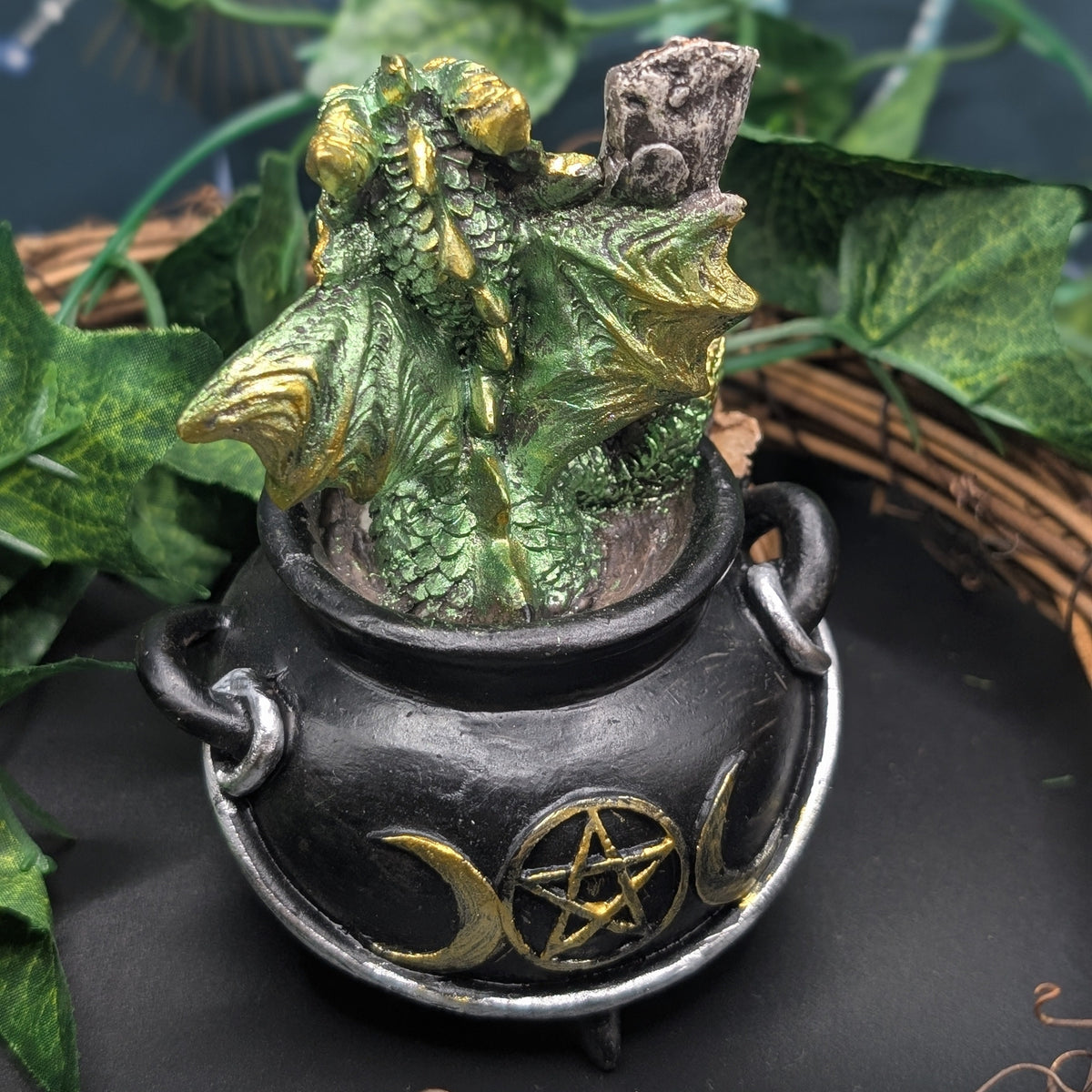Baby Dragon in Witches Cauldron