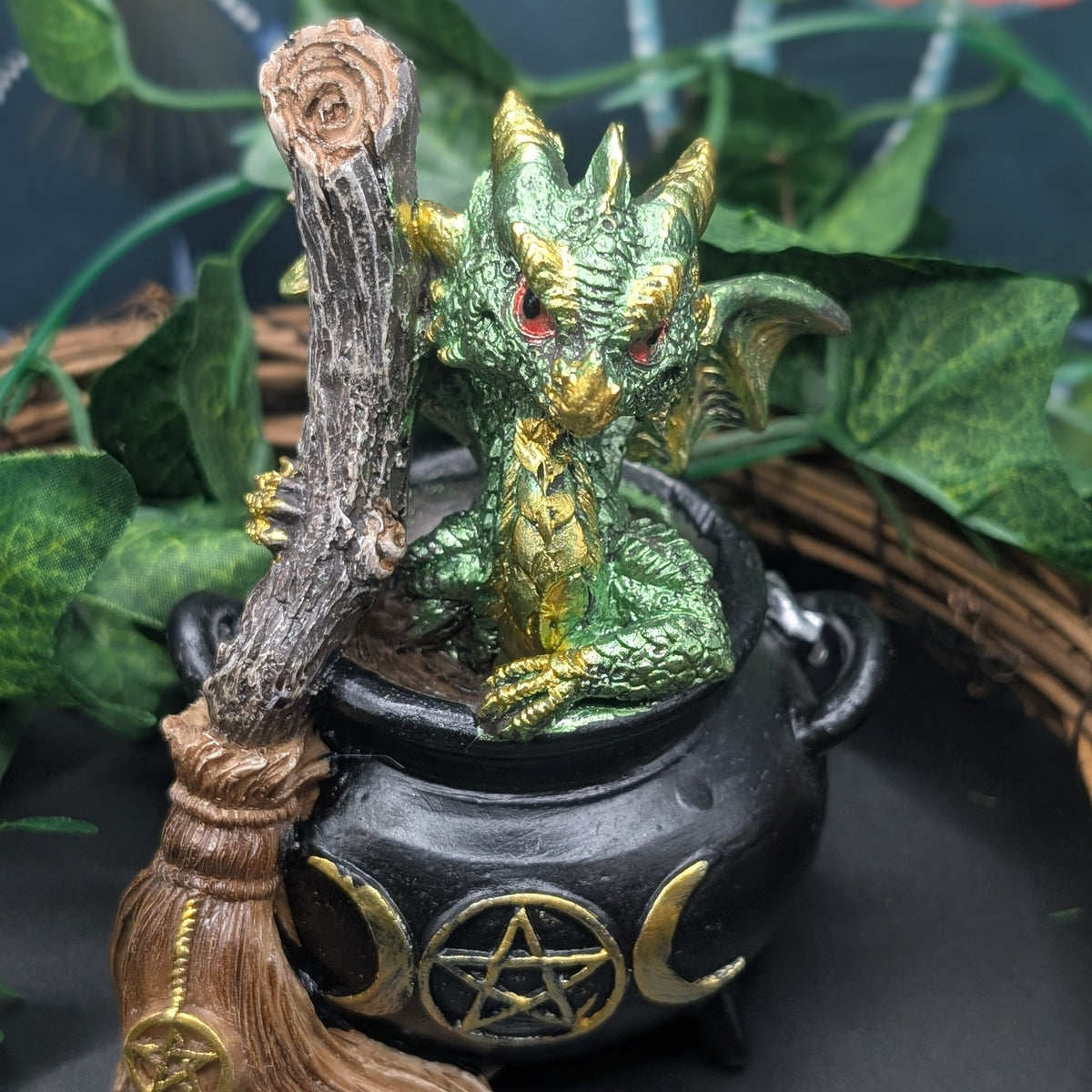 Baby Dragon in Witches Cauldron