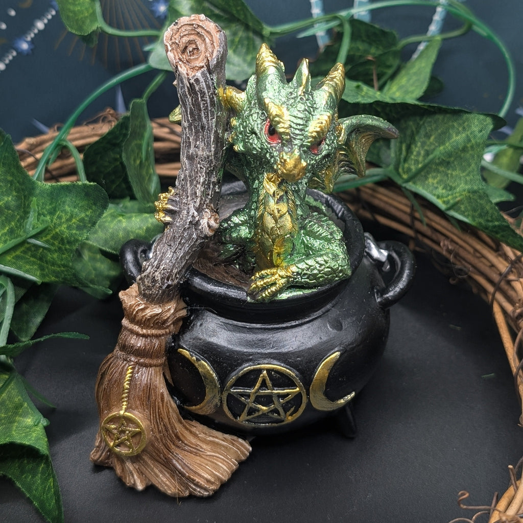 Baby Dragon in Witches Cauldron