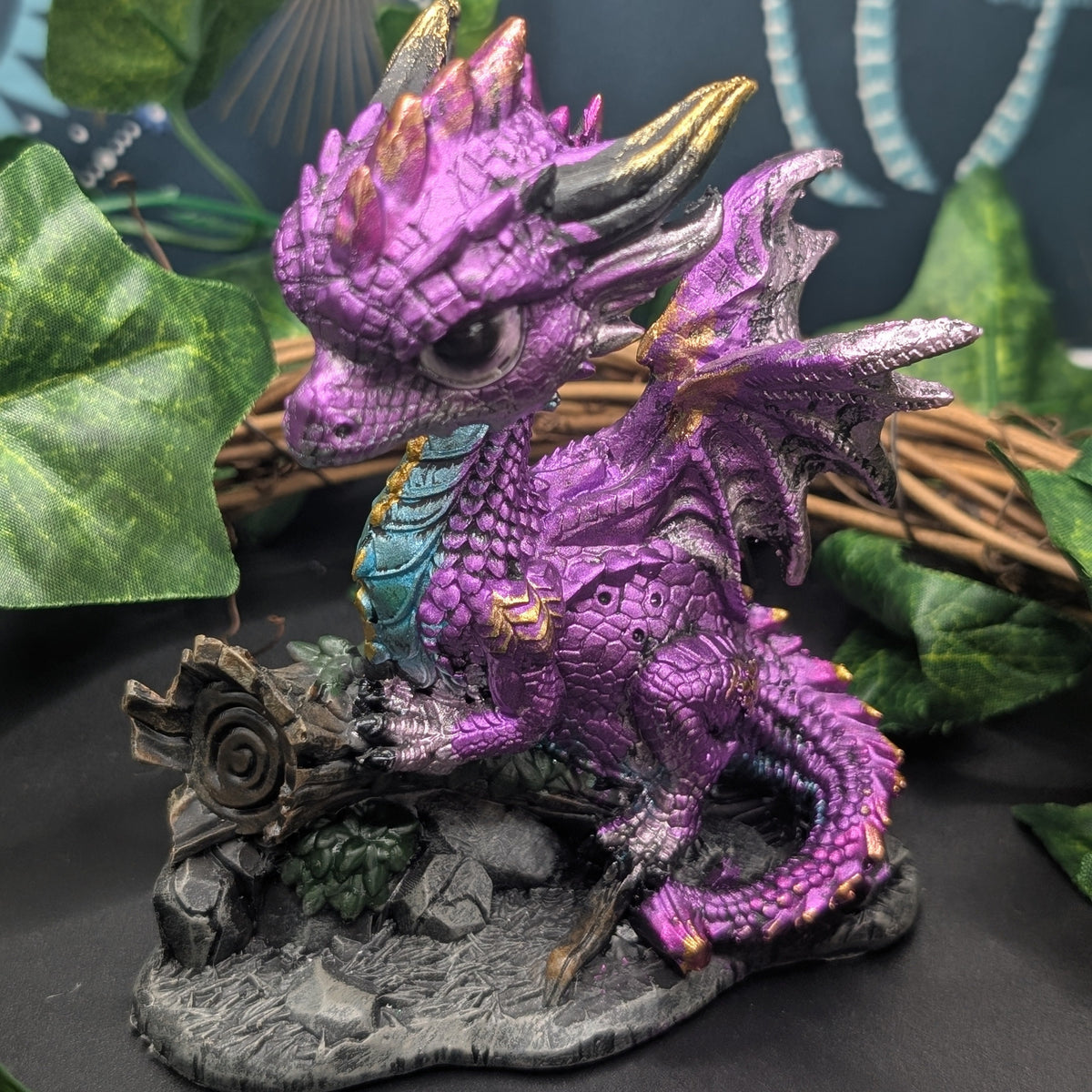 Cute Baby Amethyst Woodland Dragon