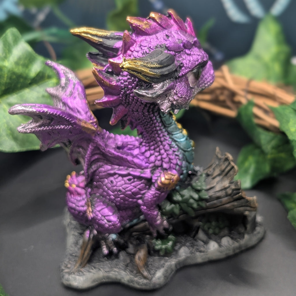 Cute Baby Amethyst Woodland Dragon