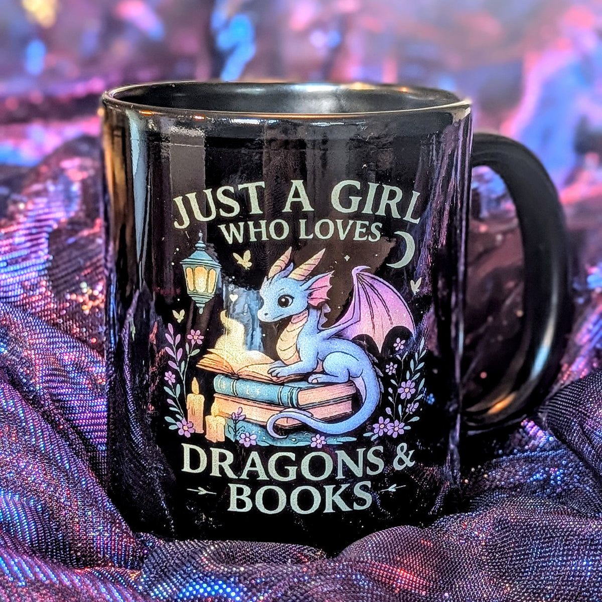 Dragon and Books Mug