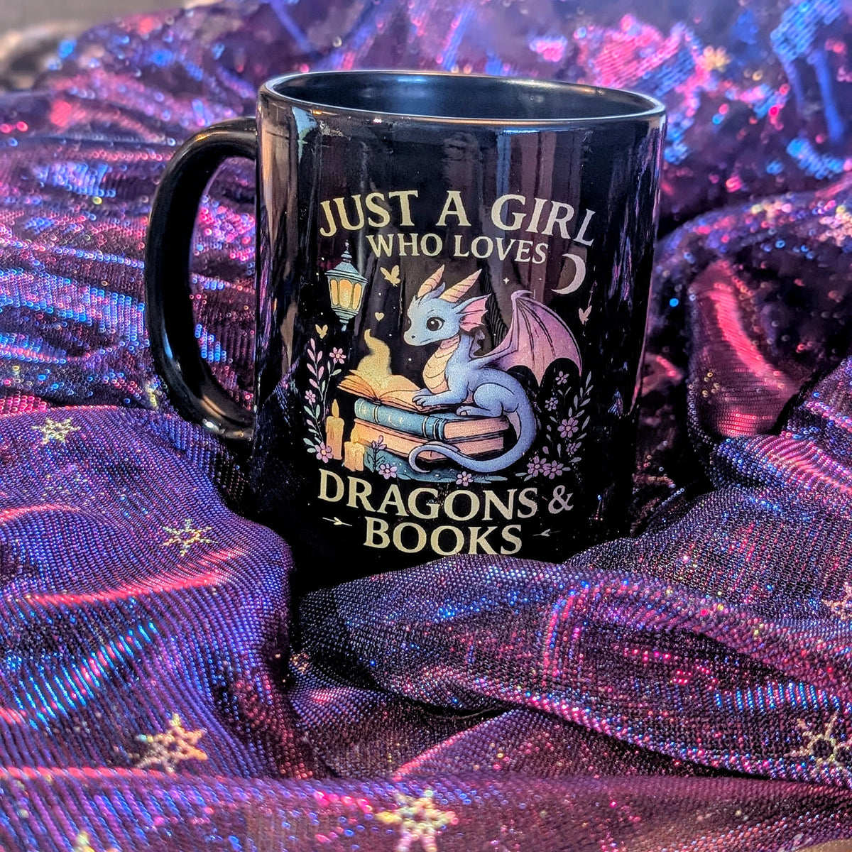 Dragon and Books Mug