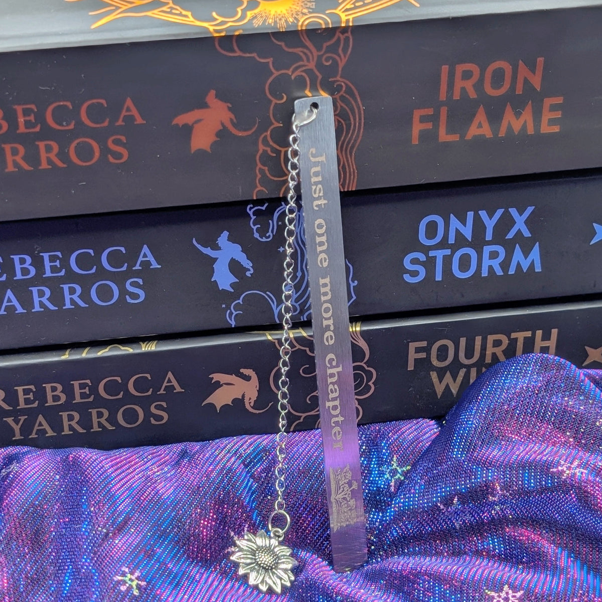 One more chapter metal bookmark