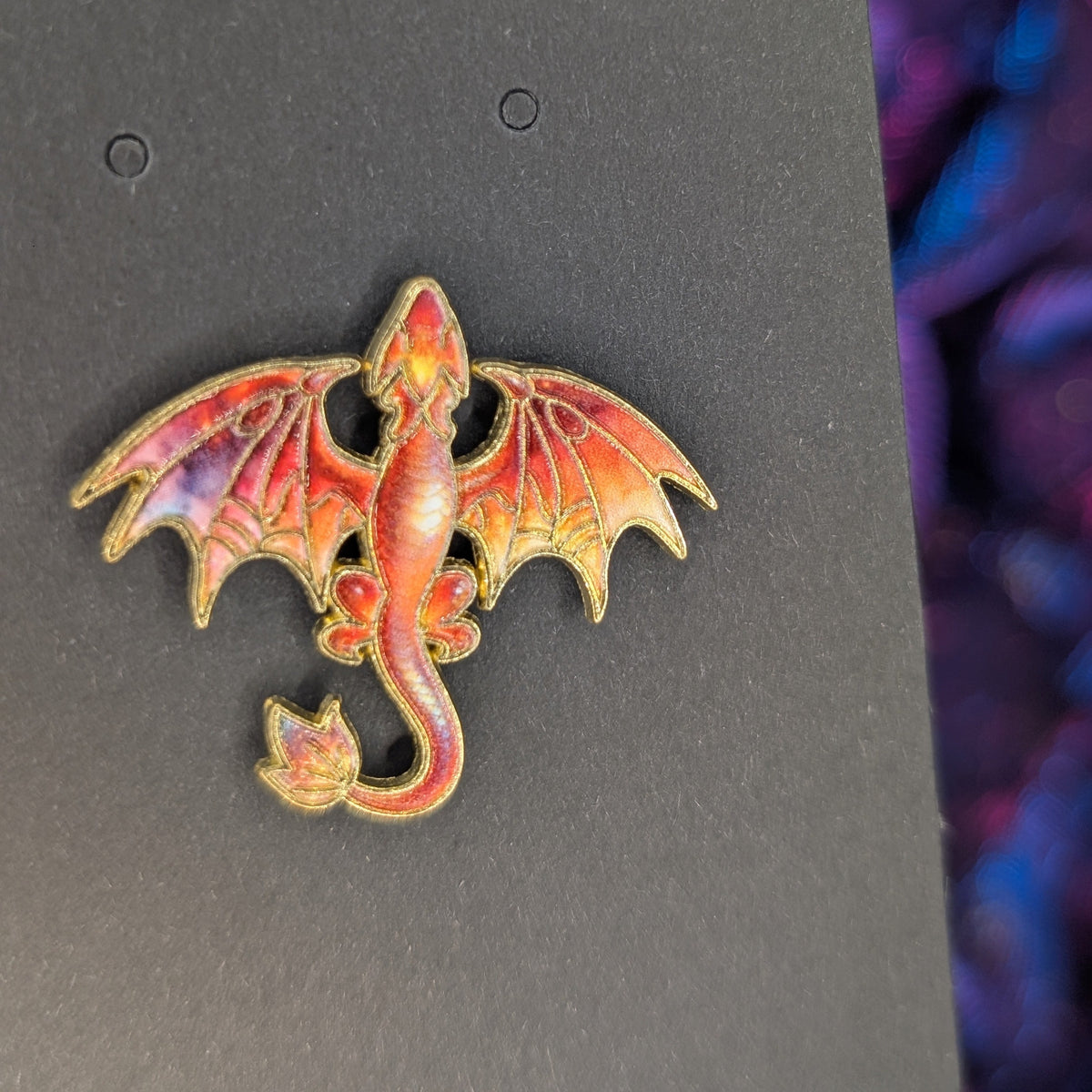 Colourful Dragon Flat Pin