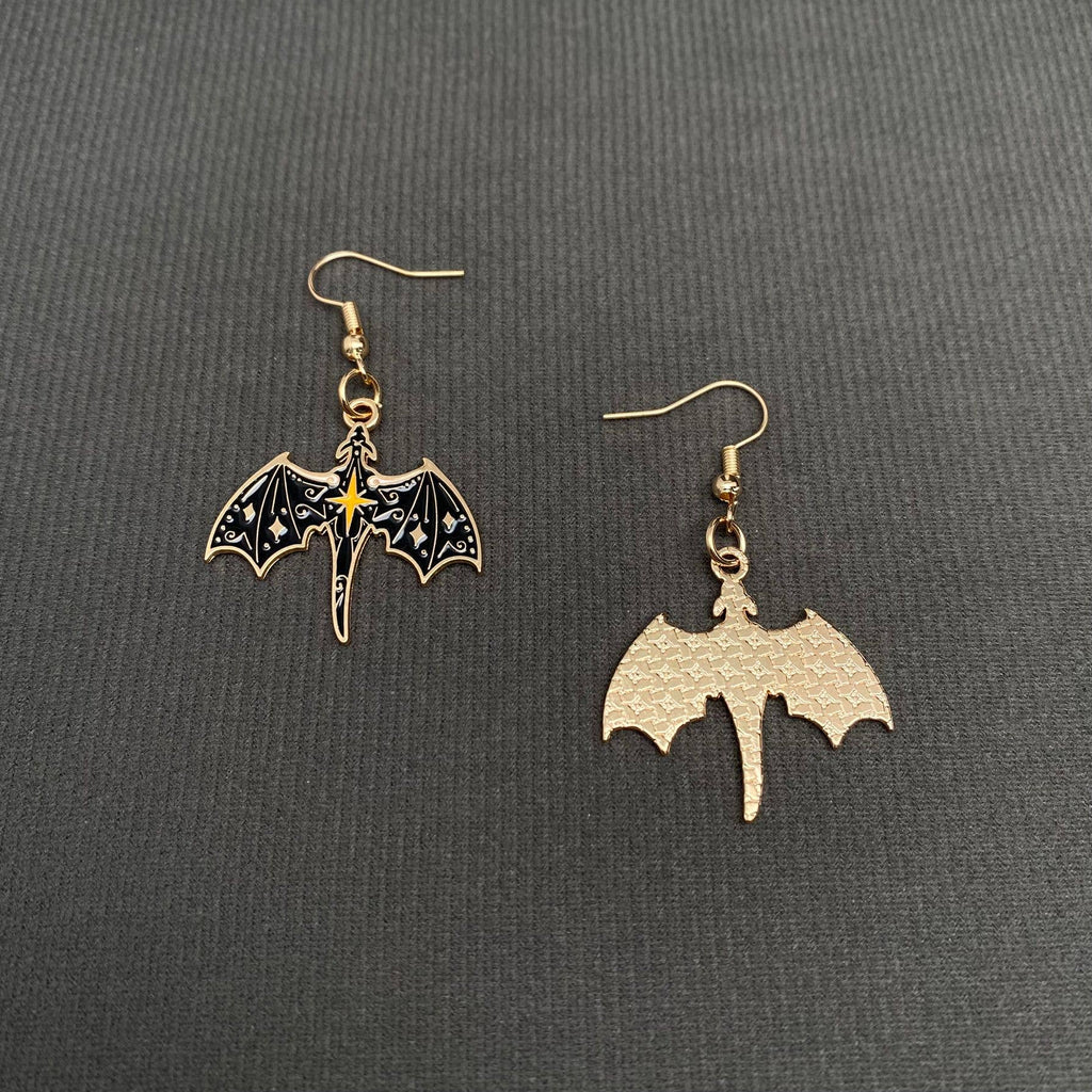Flying Dragon Dangle Earrings