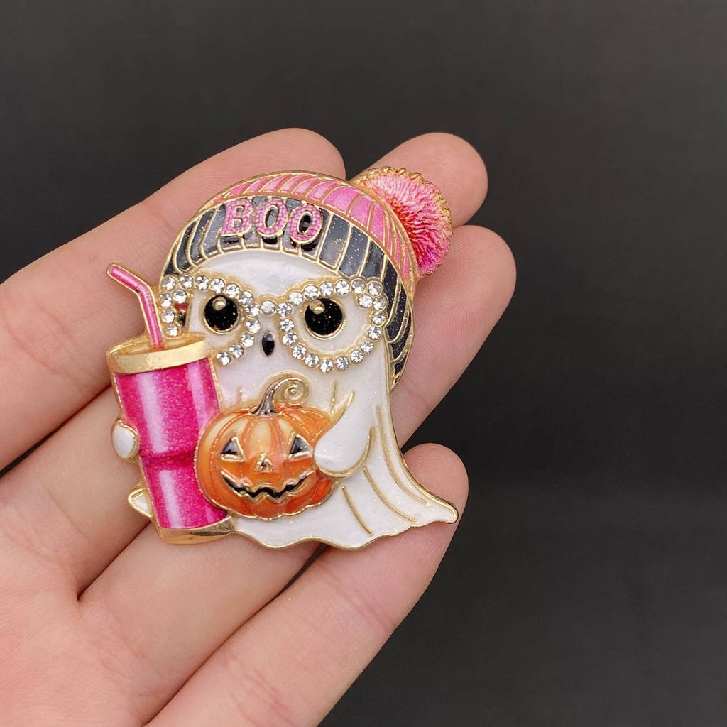 BOO Ghost Enamel Brooch